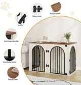 
Dog Crate - Furniture - Dog Cage - Dog House - Dog Pen - Side Table - Coffee Table - 3 Doors - 100 × 60 × 63 cm - White