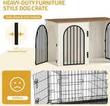 
Dog Crate - Furniture - Dog Cage - Dog House - Dog Pen - Side Table - Coffee Table - 3 Doors - 100 × 60 × 63 cm - White