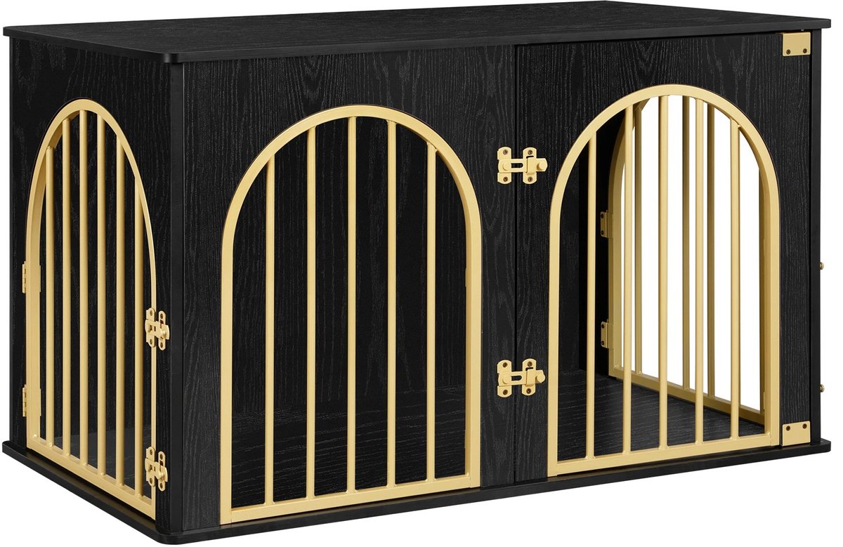 Dog Crate - Furniture - Dog Cage - Dog Kennel - Dog Pen - Side Table - Coffee Table - 3 Doors - 100x60x63 cm - Black
