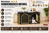 
Dog Crate - Furniture - Dog Cage - Dog Kennel - Dog Pen - Side Table - Coffee Table - 3 Doors - 100x60x63 cm - Black