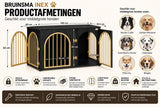 
Dog Crate - Furniture - Dog Cage - Dog Kennel - Dog Pen - Side Table - Coffee Table - 3 Doors - 100x60x63 cm - Black