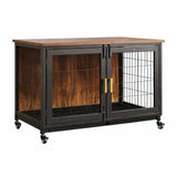 
Dog Crate - Furniture - Dog Cage - Dog House - Dog Pen - Coffee Table - Removable Tray - 95x55.9x65 Cm - Brown