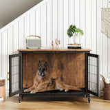 
Dog Crate - Furniture - Dog Cage - Dog House - Dog Pen - Coffee Table - Removable Tray - 95x55.9x65 Cm - Brown