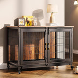 
Dog Crate - Furniture - Dog Cage - Dog House - Dog Pen - Coffee Table - Removable Tray - 95x55.9x65 Cm - Brown