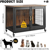 
Dog Crate - Furniture - Dog Cage - Dog House - Dog Pen - Coffee Table - Removable Tray - 95x55.9x65 Cm - Brown