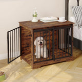 
Dog Crate - Furniture - Dog Cage - Dog Kennel - Dog Pen - Coffee Table - 2 Doors - Sliding Door - 49×69×64.5 Cm - Brown