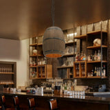 
Wooden Wine Barrel Pendant Lamp - Vintage Retro Chandelier - Black - 90 Cm Adjustable Chain - E27