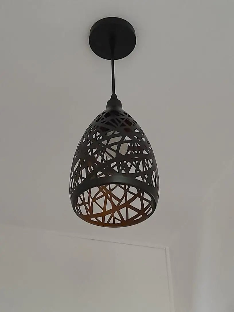 Industrial Spider Web Pendant Light - Retro Black Ceiling Lamp - E27 - Dining Room - Cage Light - Living Room Lamp - Chandelier