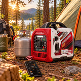 
Inverter Generator 3500W - Gasoline and LPG/Propane - Dual Fuel - 3200W - 220–240 V - Silent 4-Stroke Generator with Electric Start, App Control and USB - For Camping, RV and Emergency Power