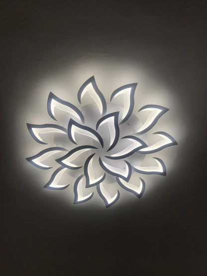 LuxiLamps - 18 Sterren Plafondlamp - Wit - Met Afstandsbediening - Smart lamp - Dimbaar Met App - Woonkamerlamp - Moderne lamp - Plafonniere