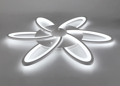 5 LED Ringen Plafondlamp - Dimbaar Met Afstandsbediening - Wit - LED Plafondlamp - Woonkamerlamp - Moderne lamp - Plafonniere