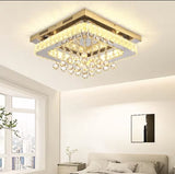 
Square Crystal LED Ceiling Light - 40 cm - 24 W - Dimmable With Remote Control - 3 Adjustable White Light Tones - Modern Chandelier For The Living Room