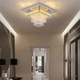 
K9 Crystal LED Ceiling Light - Joined Fixture - Stainless Steel - Warm White - 24 W - Wall Switch