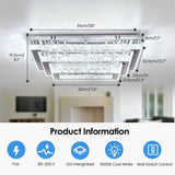 
Crystal Chandelier - Crystal LED Ceiling Light - Living Room Lamp - 50 cm - With Remote Control - Modern Lamp - 3 Tiers