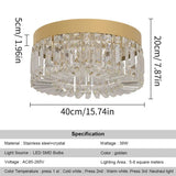 
Gold LED Ceiling Chandelier - Ø 50 cm - 3 Switchable White Light Colours - With Decorative Hangers - Luxury Home Decoration