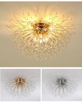 
Crystal Ceiling Light | Chandelier | 8 Light Points | Silver | Crystal Ceiling Lamp | 55 cm | Modern lamp