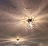 
Crystal Ceiling Lamp - LED Round Crystal - Chandelier - Black - Aisle or Hall Lamp - Crystal Led Lamp - Ceiling Light