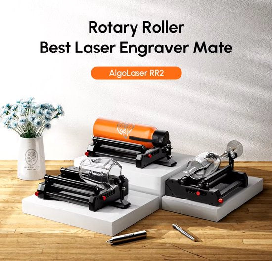 Laser Graveermachine 10W - 3.5 Inch Touchscreen - Laser Cutter - Met Roller - Laserprinter All In One - Graveren - Display - Zwart - Hout Acryl Laser Snijmachine - Bedienbaar Met APP