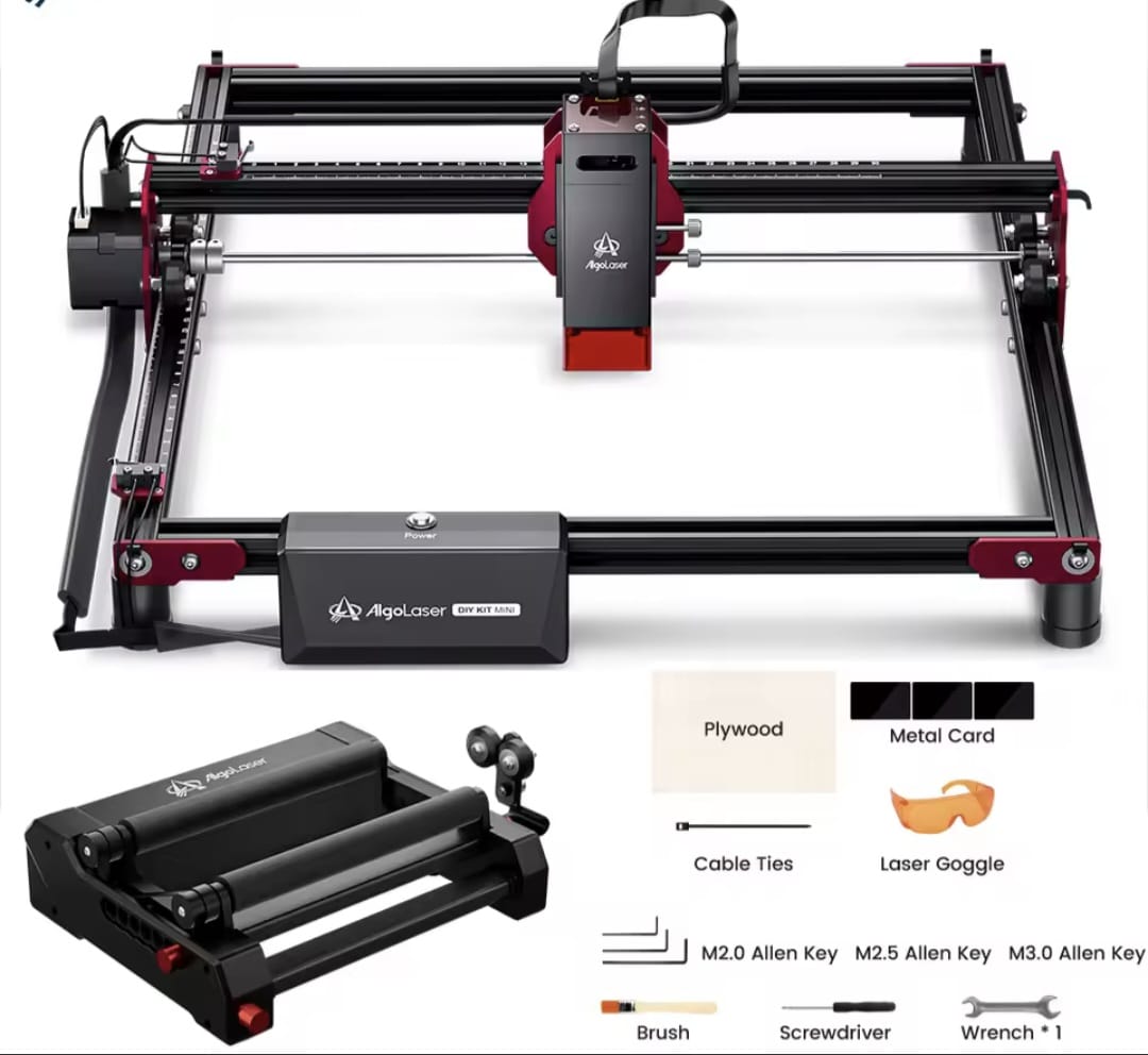 Laser Engraving Machine - Engraving Machine - Black - Engraver - 5W - With Rotary Roller - Laser Cutter - Wood Acrylic Laser Cutting Machine - Ultra-thin Laser