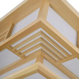 
LED Ceiling Light Wood - Dimmable With Remote Control - Modern Wooden Lamp - 45 cm - Ceiling Light