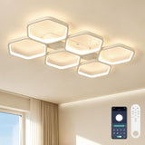 
LED Ceiling Light - White - Length 76 cm - Dimmable - 3 Light Colours - With Remote Control - 60 W - Memory Function - Night Light And Timer