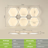 
LED Ceiling Light - White - Length 76 cm - Dimmable - 3 Light Colours - With Remote Control - 60 W - Memory Function - Night Light And Timer