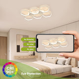 
LED Ceiling Light - White - Length 76 cm - Dimmable - 3 Light Colours - With Remote Control - 60 W - Memory Function - Night Light And Timer