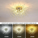 
Luxury Crystal Ceiling Lamp - Dandelion Chandelier - Crystal LED Lamp - Gold - 60 cm - Modern Lamp - Ceiling Lamp - Ceiling Light