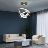 
Crystal 3 Ring Pendant Light - Largest Ring Ø 40 cm - Modern Chandelier For The Living Room