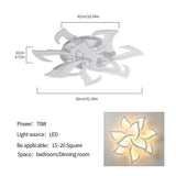 
LuxiLamps - 10 Star Ceiling Lamp - White - With Remote Control - Dimmable - Living Room Lamp - Modern Lamp - Ceiling Lamp