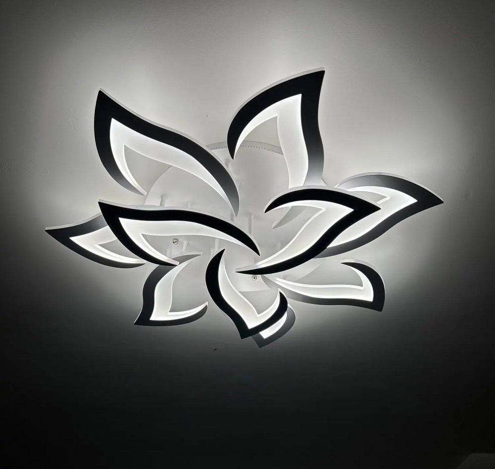 LuxiLamps - 10 Star Ceiling Lamp - White - With Remote Control - Dimmable - Living Room Lamp - Modern Lamp - Ceiling Lamp