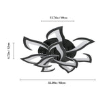 
LuxiLamps - 10 Star Ceiling Lamp - Black - With Remote Control - Smart Lamp - Dimmable With App - Living Room Lamp - Modern Lamp - Ceiling Lamp