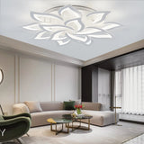 
LuxiLamps - 14 Star Ceiling Lamp - White - With Remote Control - Smart Lamp - Dimmable With App - Living Room Lamp - Modern Lamp - Ceiling Lamp
