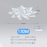 
LuxiLamps - 14 Star Ceiling Lamp - White - With Remote Control - Smart Lamp - Dimmable With App - Living Room Lamp - Modern Lamp - Ceiling Lamp