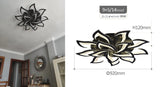 
LuxiLamps - 14 Star Ceiling Lamp Black - With Remote Control - Smart Lamp - Dimmable With App - Living Room Lamp - Modern Lamp - Ceiling Lamp
