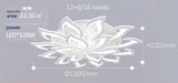 
Modern Lotus LED Ceiling Light - White - Dimmable With Remote Control And App - For Living And Dining Room - Ceiling Fixture