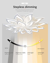 
Modern Lotus LED Ceiling Light - White - Dimmable With Remote Control And App - For Living And Dining Room - Ceiling Fixture