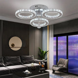 
Crystal 3 Circle LED Ceiling Light - Chrome - 31 W - Dimmable With App And Remote Control - Modern Ceiling Fixture For The Living Room