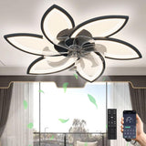 
LuxiLamps - 6 Star Ceiling Lamp With Fan - Black - With Remote Control - Smart Lamp - Dimmable With App - 6 Modes Fan - Living Room Lamp - Modern Lamp - Ceiling Lamp