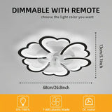 
LuxiLamps - 6 Clouds Ceiling Lamp - Dimmable With Remote Control - LED Ceiling Lamp - Black - Living Room Lamp - Modern Lamp - Ceiling Lamp
