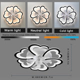 
LuxiLamps - 6 Clouds Ceiling Lamp - Dimmable With Remote Control - LED Ceiling Lamp - Black - Living Room Lamp - Modern Lamp - Ceiling Lamp