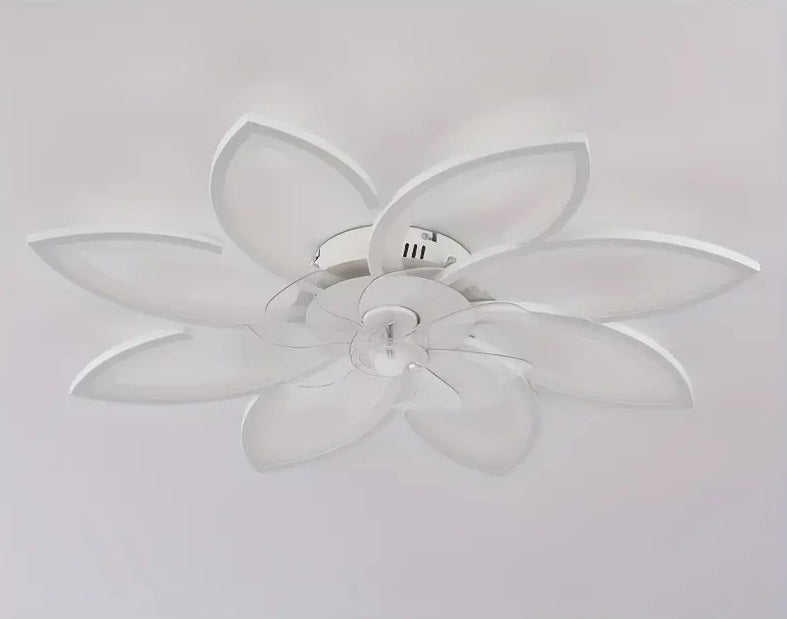 LuxiLamps - 8 Sterren Plafondlamp Met Ventilator - Wit - Met Afstandsbediening - Smart lamp - Dimbaar Met App - 6 Standen Ventilator - Woonkamerlamp - Moderne lamp - Plafoniere
