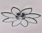 
LuxiLamps - 8-Star Ceiling Fan Light - Black - With Remote Control - Smart Lamp - App Dimmable - 6 Fan Speeds - Living Room Lamp - Modern Lamp - Ceiling Light