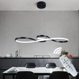 
LuxiLamps - Pendant Lamp - Chandelier - Black - Living Room Lamp - Dimmable With Remote Control - Modern Lamp - Dining Room Lamp - LED Ceiling Lamp - Ceiling Light