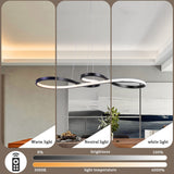 
LuxiLamps - Pendant Lamp - Chandelier - Black - Living Room Lamp - Dimmable With Remote Control - Modern Lamp - Dining Room Lamp - LED Ceiling Lamp - Ceiling Light