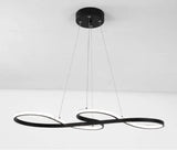 
LuxiLamps - Pendant Lamp - Chandelier - Black - Living Room Lamp - Dimmable With Remote Control - Modern Lamp - Dining Room Lamp - LED Ceiling Lamp - Ceiling Light