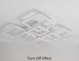 
LuxiLamps - LED Bluetooth 4x4 Head Ceiling Lamp - Smart Lamp - 60 cm - White - Remote Control and APP - Living Room Lamp - Ceiling Lamp