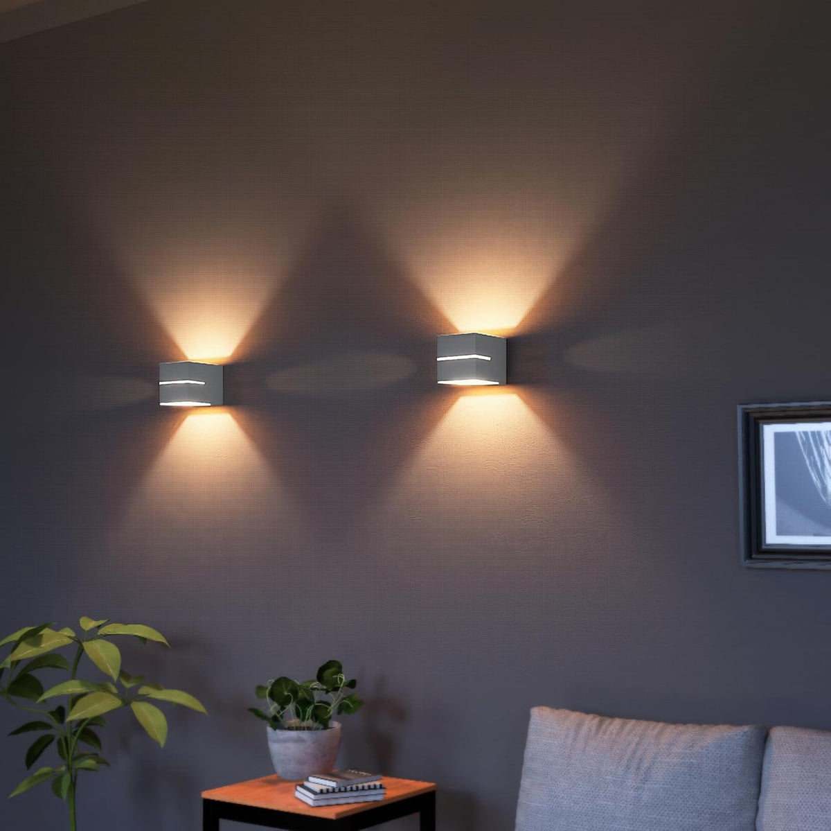 LuxiLamps - LED Wall Lamp - Modern Wall Lighting - With Light Slot - Gold/White - Hallway Lamp - G9 - Stairwell - 16 cm