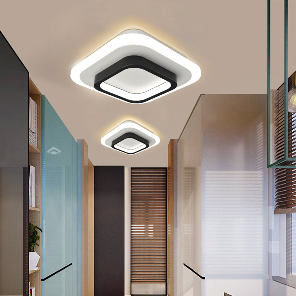 LuxiLamps - Modern Ceiling Light - LED - Aisle or Hallway Lamp - LED Lamp - Ceiling Fixture - Black/White