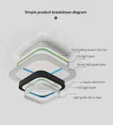 
LuxiLamps - Modern Ceiling Light - LED - Aisle or Hallway Lamp - LED Lamp - Ceiling Fixture - Black/White